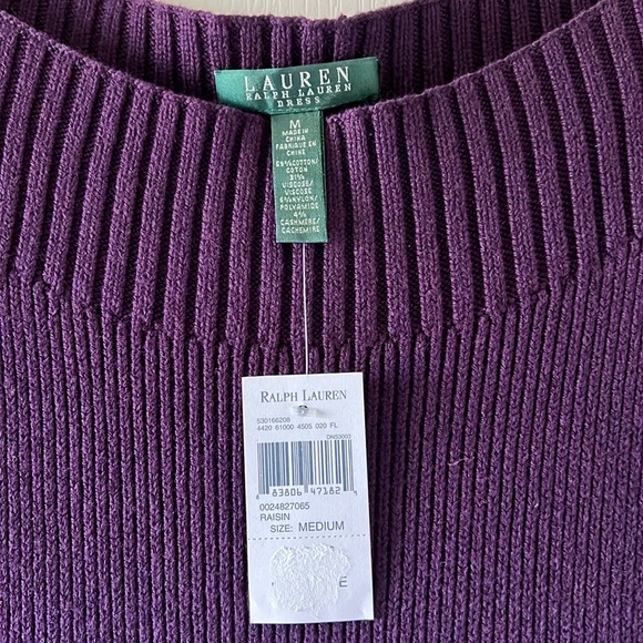 Ralph Lauren Purple Sweater Knit Dress NWT - Picture 5 of 9